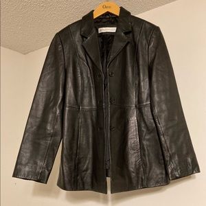 Valerie Stevens Lambskin Leather Coat Jacket size PL